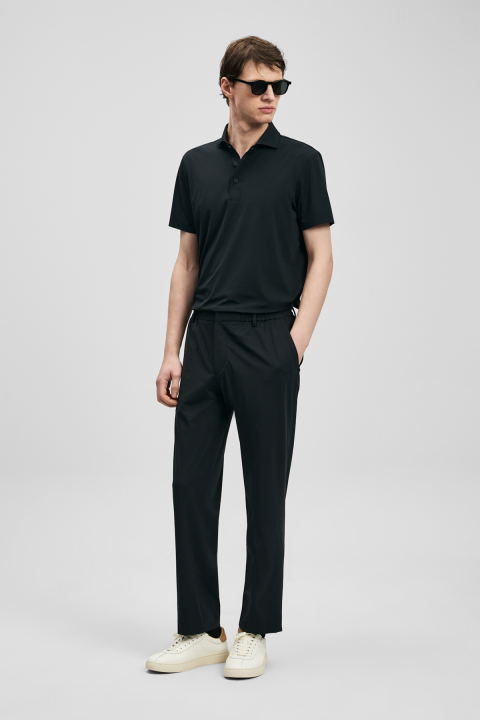 Spencer Hi- Tech Performance Dikişsiz Polo Tişört Siyah - LUFIAN (1)