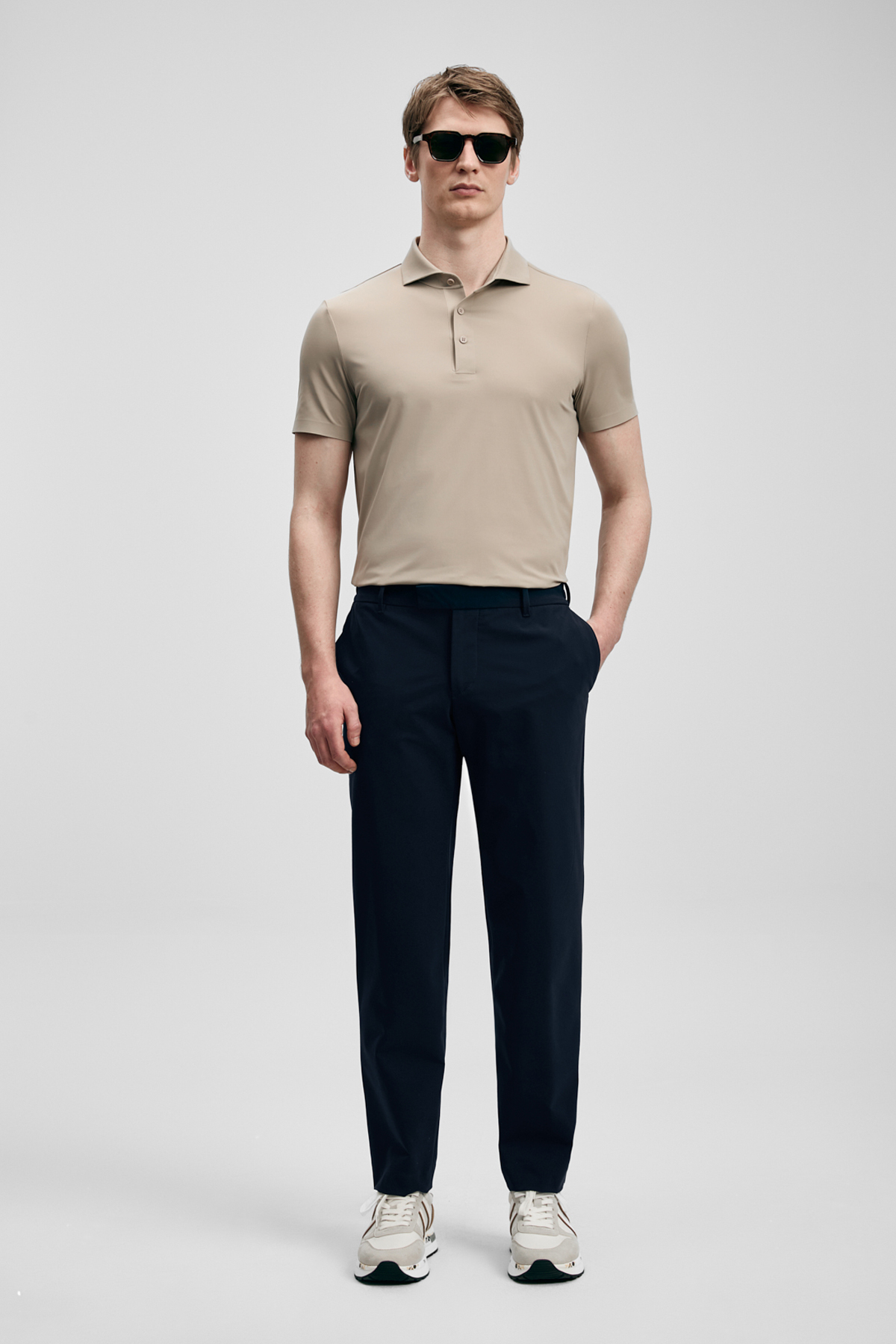 Spencer Hi- Tech Performance Dikişsiz Polo Tişört Toprak - LUFIAN