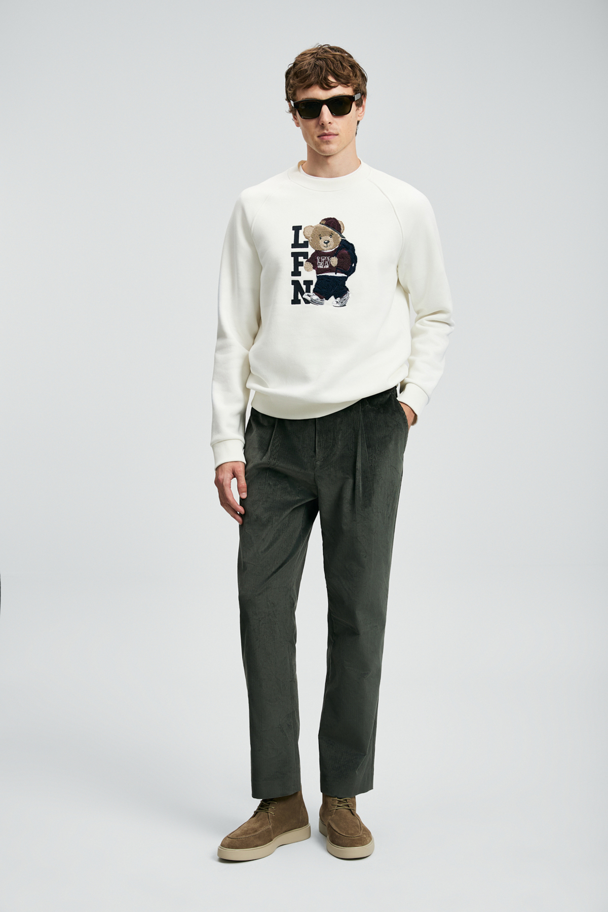 Storm Erkek Sweatshirt Kırık Beyaz - Lufian (1)