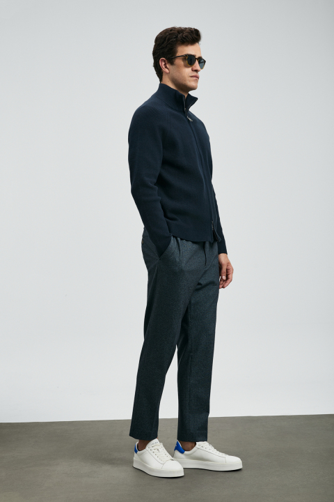 Strus Smart Erkek Chino Pantolon Slim Fit Lacivert - LUFIAN