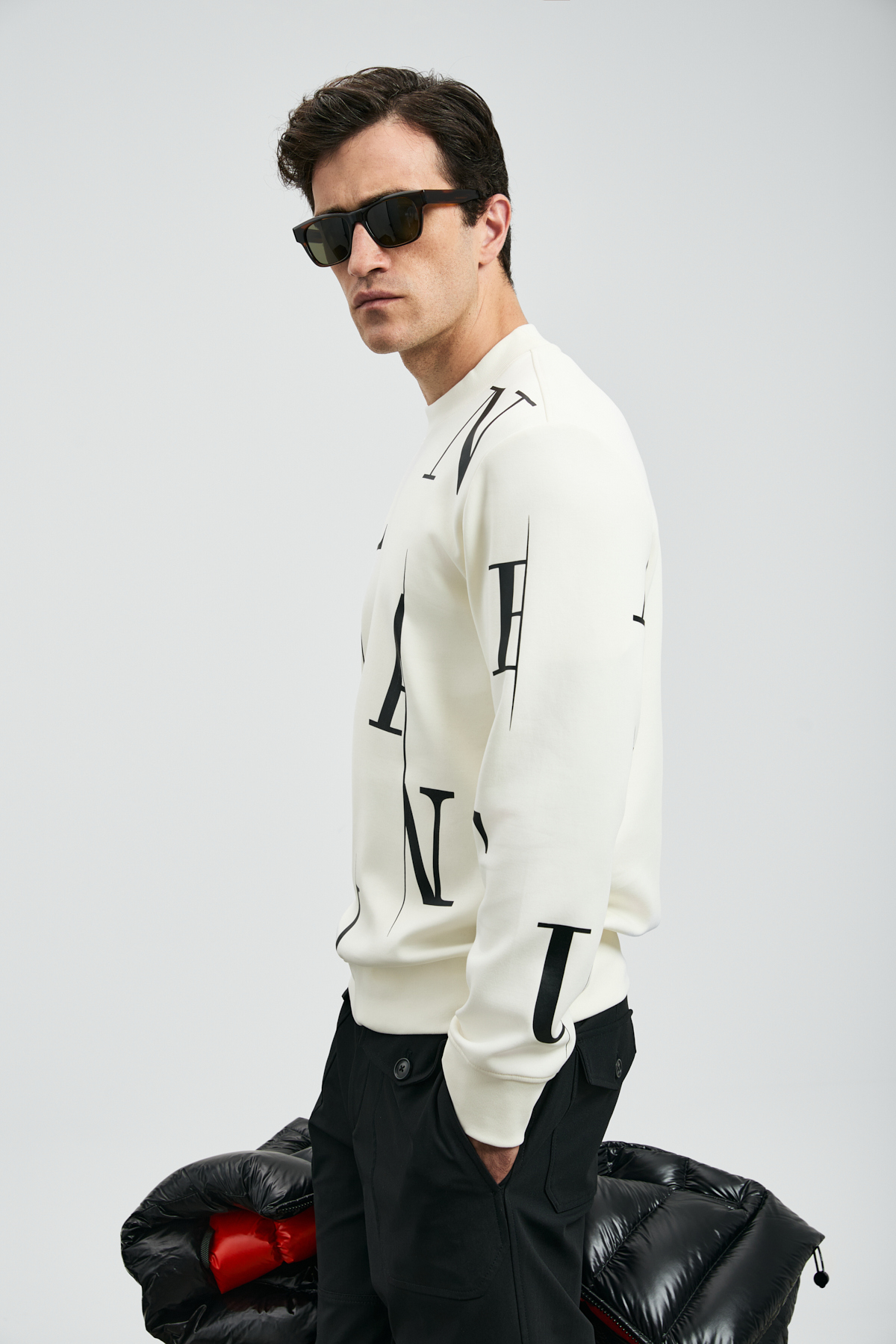 Tıffany Erkek Sweatshirt Kırık Beyaz - LUFIAN