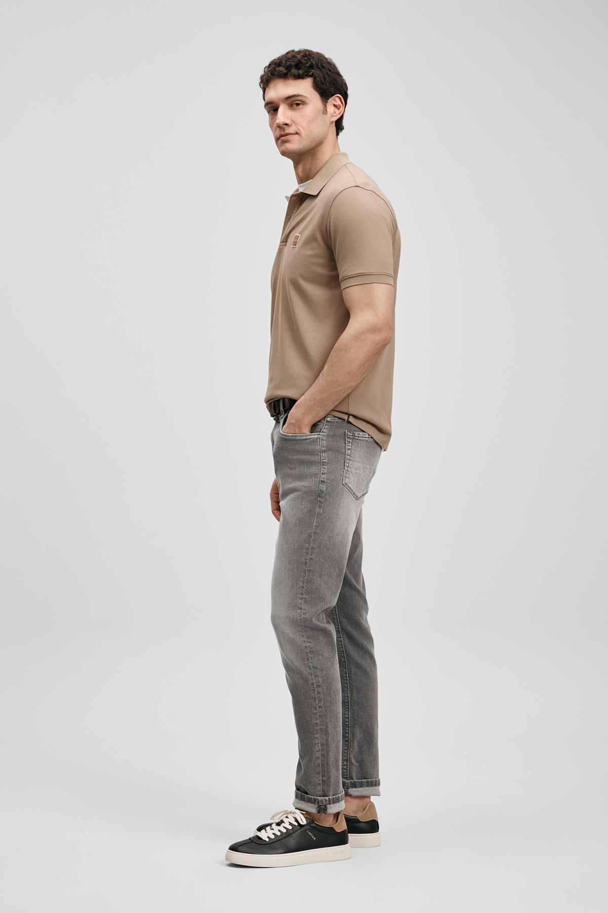 Tony Smart Jean Erkek Pantolon Slim Fit Açık Gri - LUFIAN