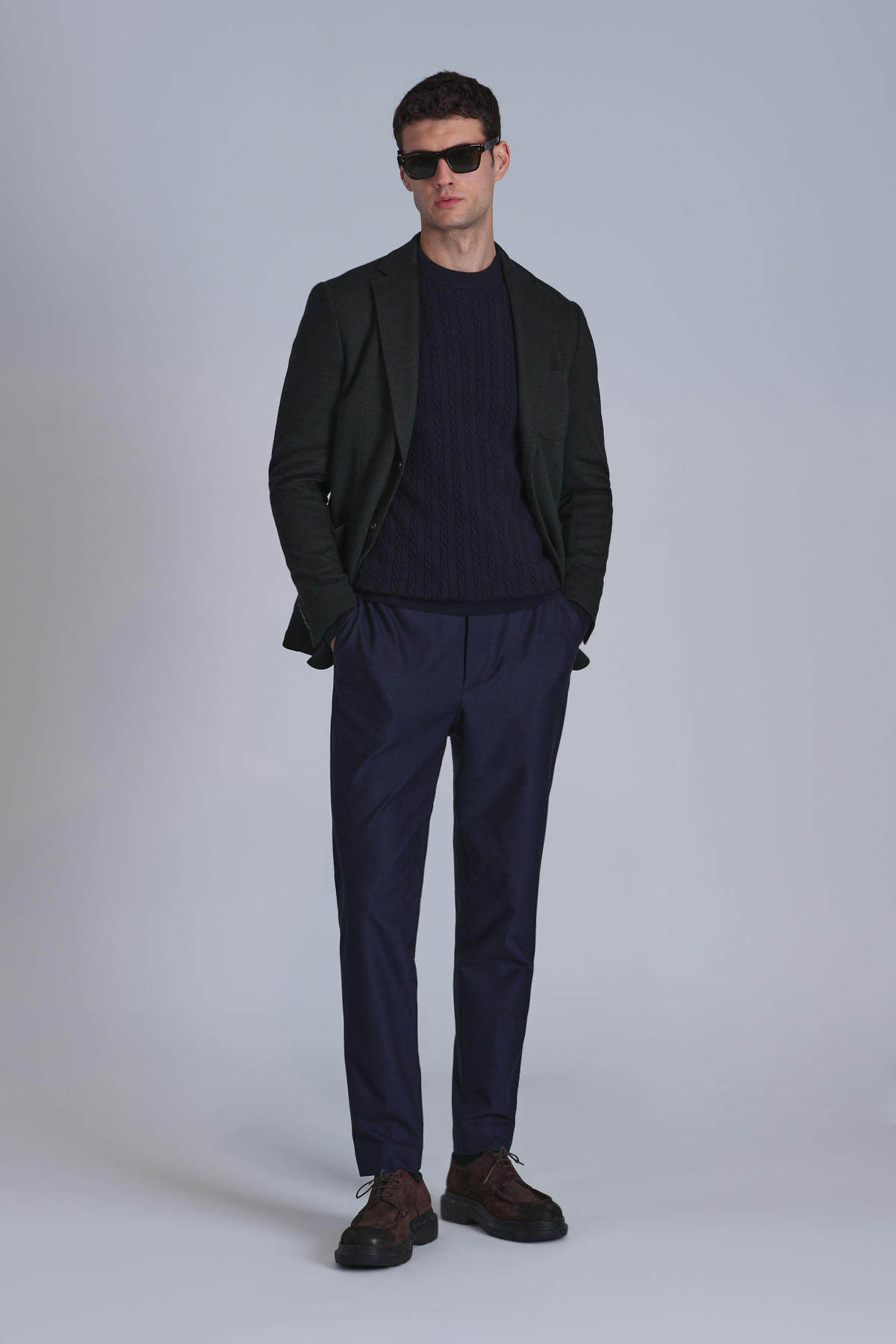 Tress Spor Erkek Blazer Ceket Slim Fit Yeşil - LUFIAN