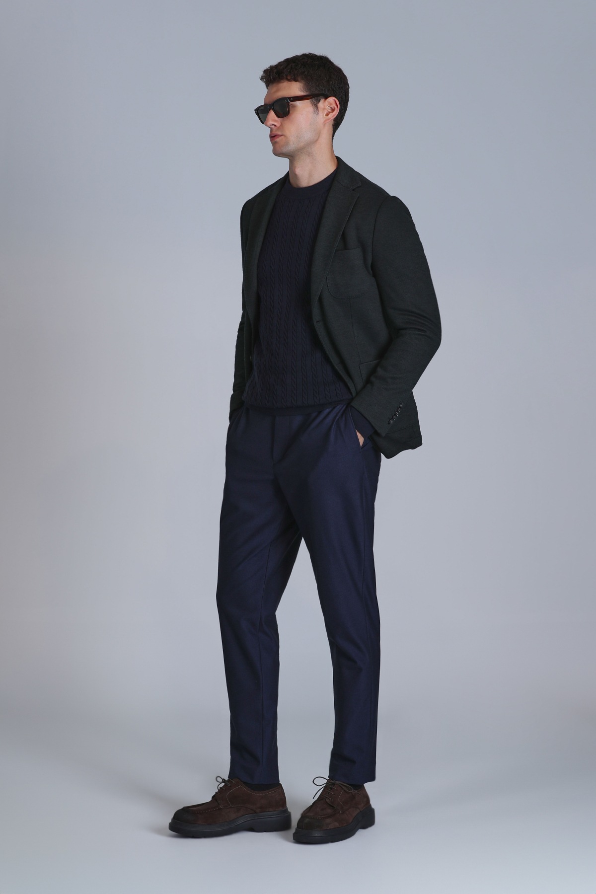 Tress Spor Erkek Blazer Ceket Slim Fit Yeşil - LUFIAN