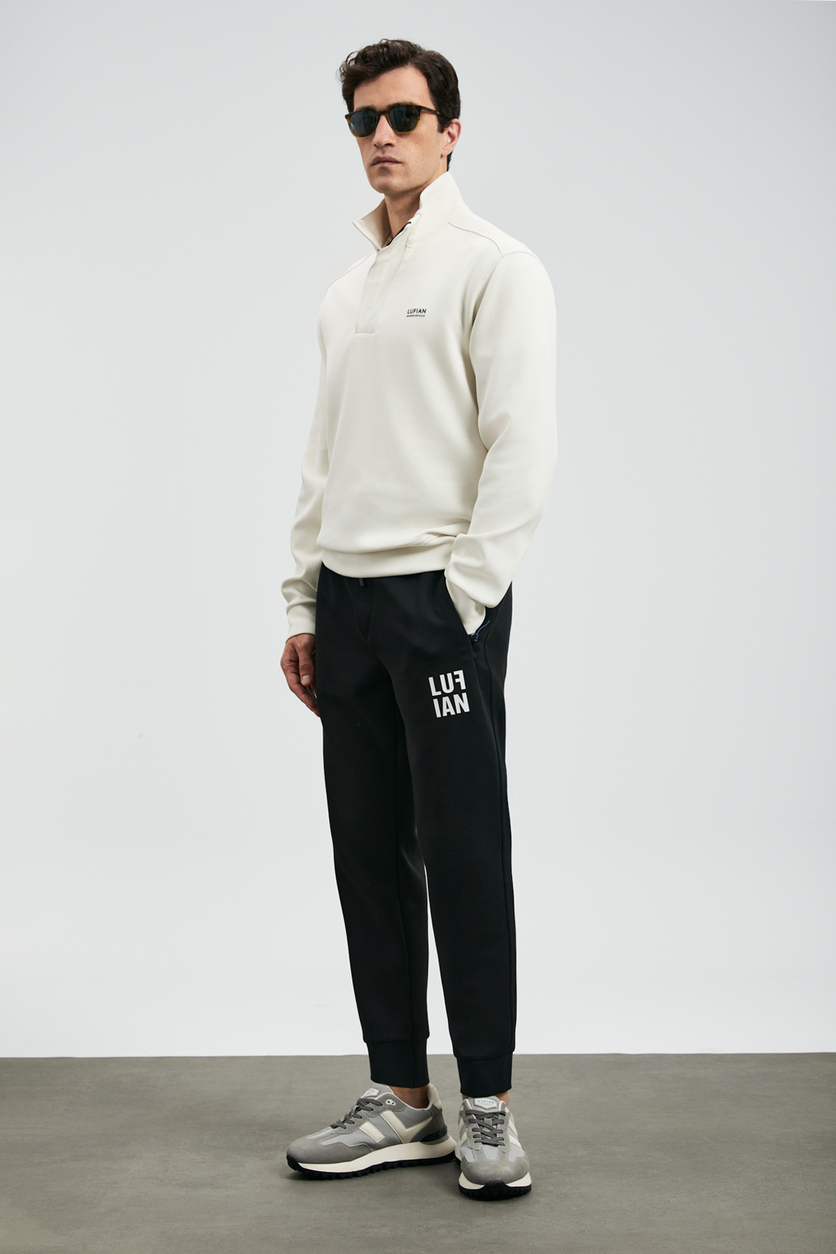 Wonder Erkek Sweatshirt Ekru - Lufian (1)